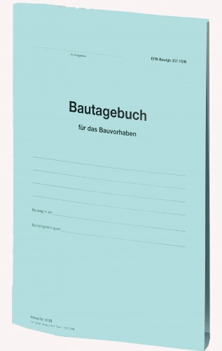 Bautagebuch als Buch - Formular EFB-Bautagb 357 StB - Erfassung der Baustellen spezifischen Leisung