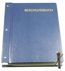 Beschlussbuch (blau) -Verschließbar - DIN A4