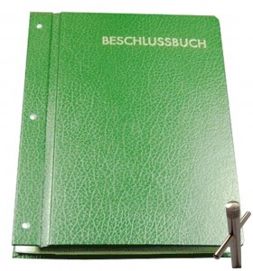 Beschlussbuch (grün) - Verschließbar DIN A4