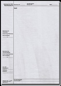 Verwaltungsratsbeschluss (Auszug) - Format DIN A4