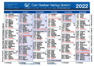 Taschen-Kalender A6 2022