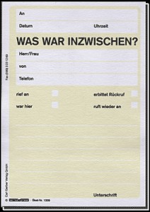 Block "memoform" - Was war inzwischen? -