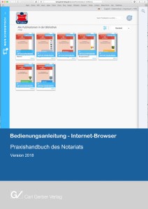 Bedienanleitung für die App zum Praxishandbuch des Notariats